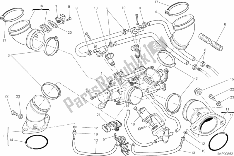 Todas as partes de 016 - Corpo Do Acelerador do Ducati Monster 795 ABS EU Thailand 2013